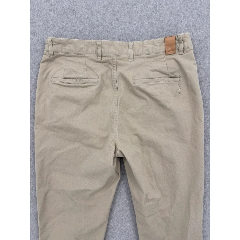 Scotch & Soda The Drift Men's Chino Pants 32x25 Tan Tapered Stretch Cotton